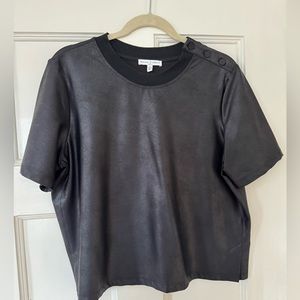 Madison d’Amelie Faux Leather shirt (Sz. L)